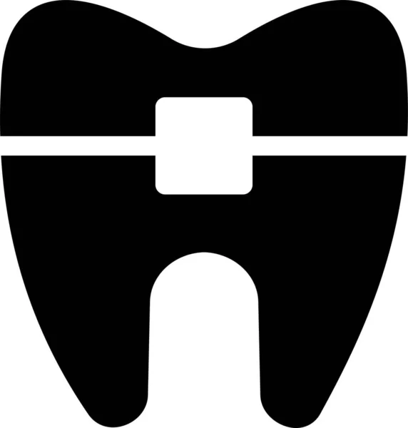 Stomatologiczna Ikona Stomatologiczna Dentysty Pełnym Stylu — Wektor stockowy