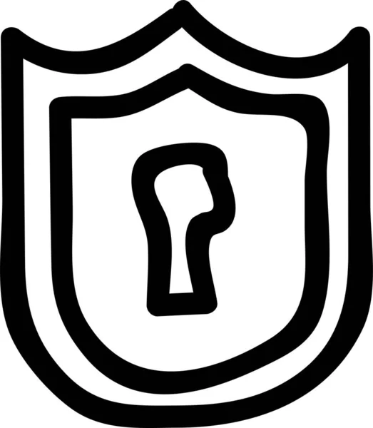Lock Locked Locker Icon Handdrawn Style — Stock Vector
