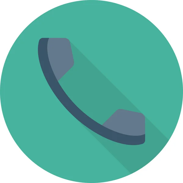 Ícone Telefone Contato Chamada Estilo Plano — Vetor de Stock