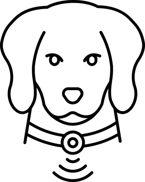 Chien Animal Animal Icône Dans Style Contour — Image vectorielle