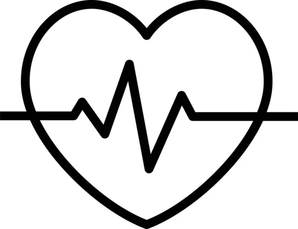 Heart Health Life Icon — Stock Vector