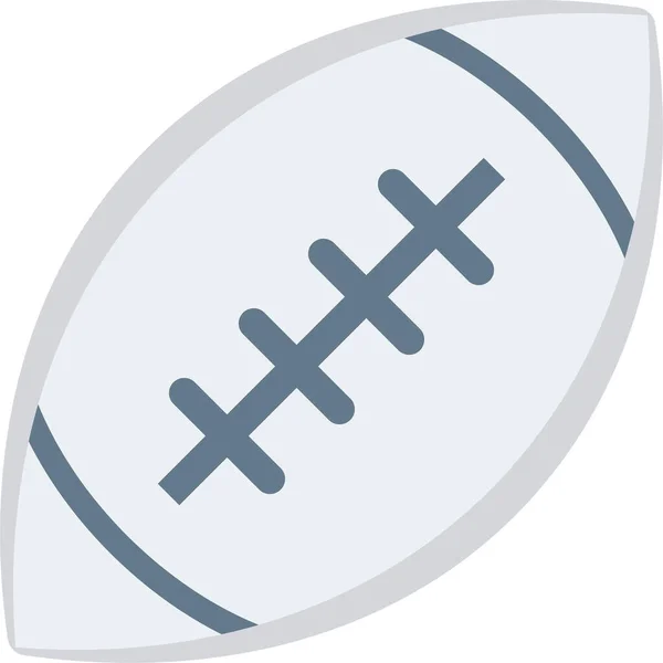 Rugby Ikone Flachen Stil — Stockvektor