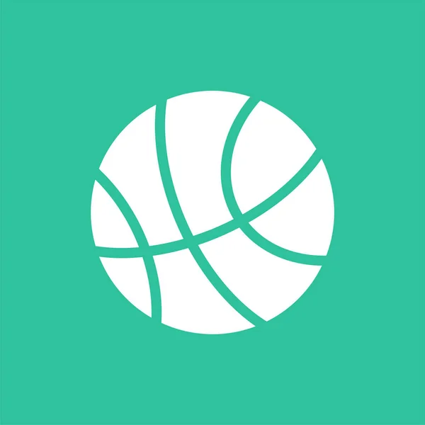 Míč Basketbal Fotbalová Ikona Stylu Odznaku — Stockový vektor
