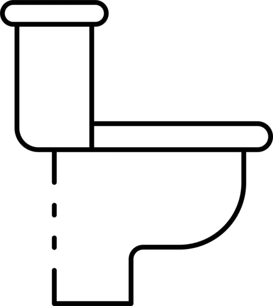 Banheiro Ícone Sanitário — Vetor de Stock