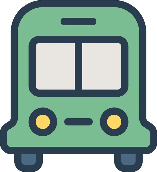 Autobus Publiczny Ikona Stylu Wypełniony Zarys — Wektor stockowy
