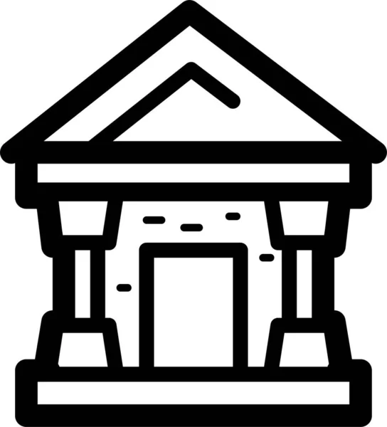 Іконка Банківського Фінансування Стилі Контур — стоковий вектор