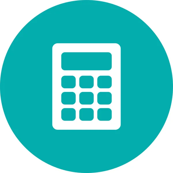 Accounting Calculation Calculator Icon Flat Style — Stock Vector
