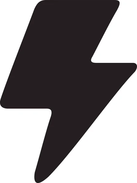 Иконка Вспышки Электричества Твердом Стиле — стоковый вектор