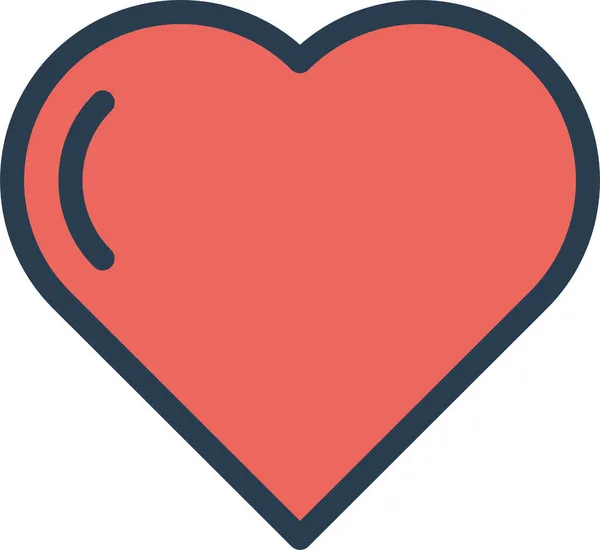Lieblings Gesundheits Herz Ikone Ausgefüllten Outline Stil — Stockvektor
