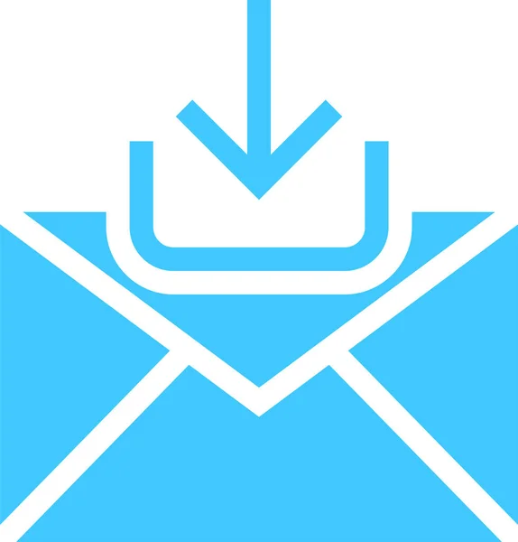 Mail Posteingangssymbol Solidem Stil Herunterladen — Stockvektor