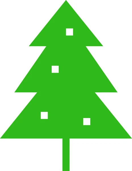Χριστουγεννιάτικο Δέντρο Εικονίδιο Στερεό Στυλ — Διανυσματικό Αρχείο