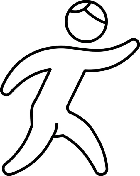 Spiel Marathon Rennen Ikone Umrissen — Stockvektor