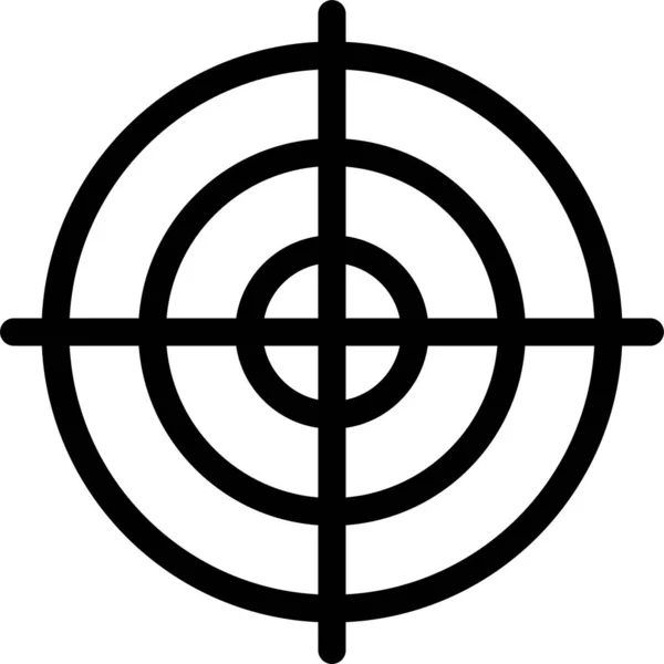 Στόχο Εικονίδιο Στόχο Dartboard Στυλ Περίγραμμα — Διανυσματικό Αρχείο