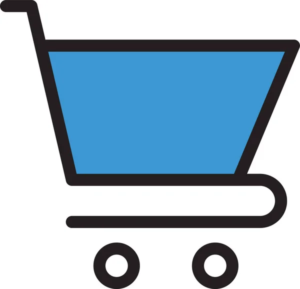 Comprar Icono Tienda Carrito Estilo Contorno Lleno — Vector de stock