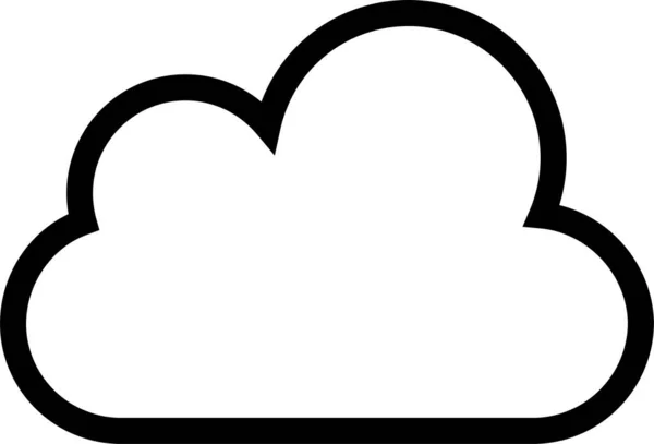 Chmura Obliczeniowa Chmury Ikona Zarysie Stylu — Wektor stockowy
