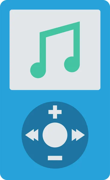 Icono Mp3 Dispositivo Audio Estilo Plano — Vector de stock