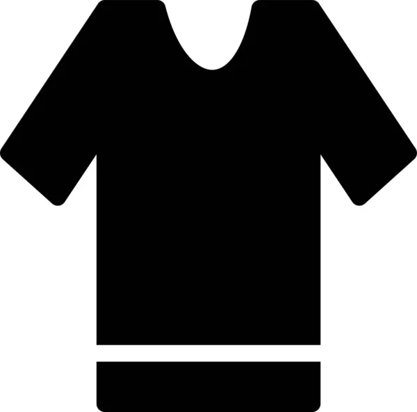 ソリッドスタイルの布のファッションシャツアイコン — ストックベクタ