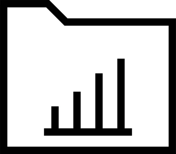 Directory Documentcase Filescatalog Icoon Grote Lijnen — Stockvector