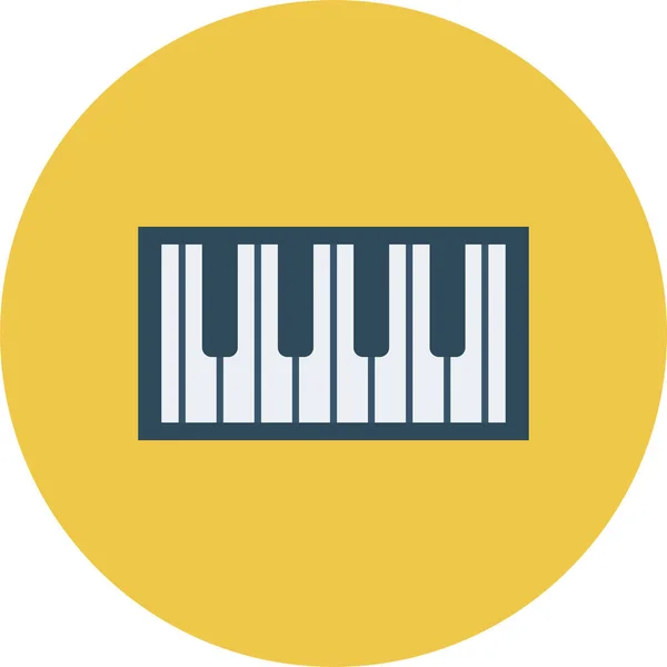 Electronic Instrument Keyboard Icon Flat Style — Stock Vector