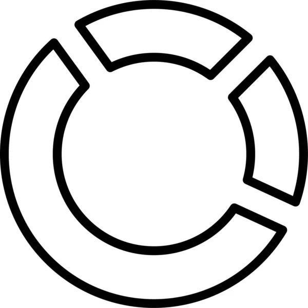 Icono Análisis Gráfico Circular — Vector de stock