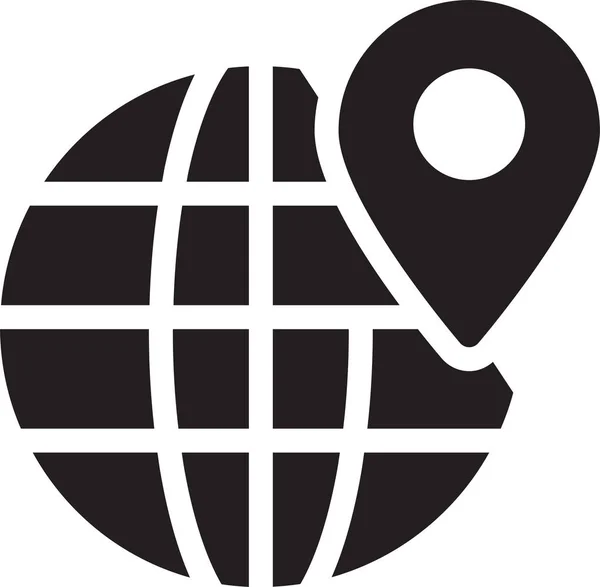 Icône Internationale Mondiale Terre Dans Style Solide — Image vectorielle