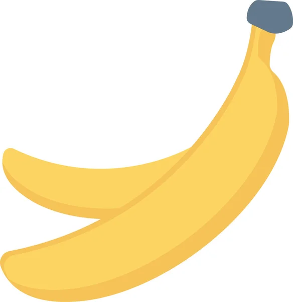 Ícone Fruta Comida Banana Estilo Plano —  Vetores de Stock