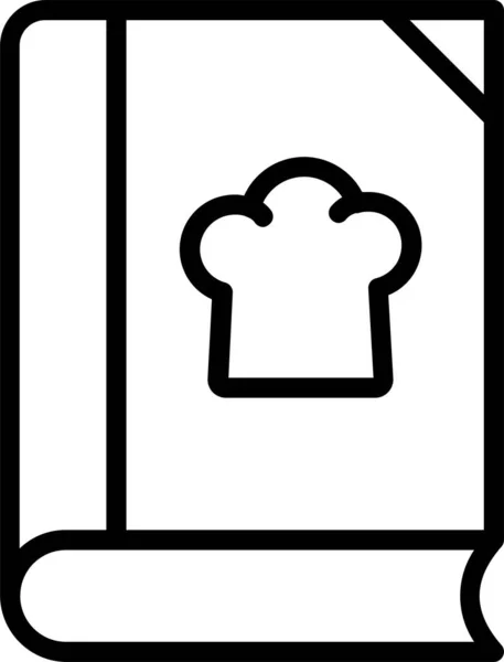 Рецепт Пищевой Ресторан Икона Стиле Наброска — стоковый вектор