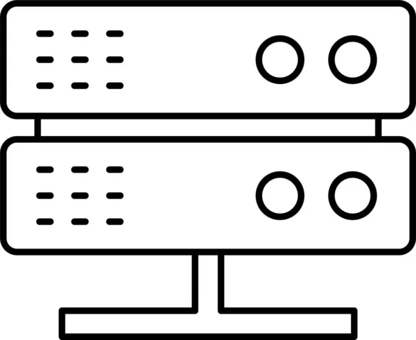 Icono Electrónica Base Datos Estilo Esquema — Archivo Imágenes Vectoriales