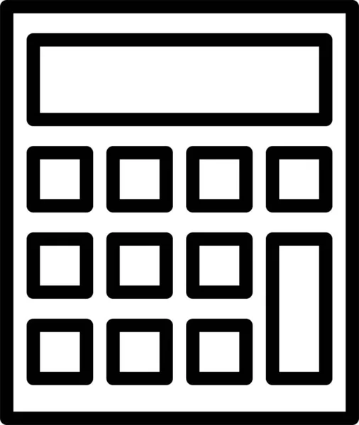 Значок Калькулятора Расчета Стиле Наброска — стоковый вектор
