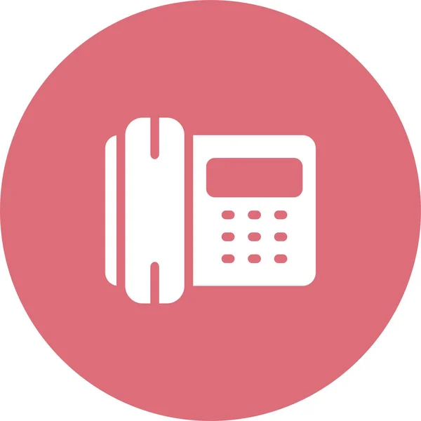 Call Landline Phone Icon Flat Style — Stock Vector