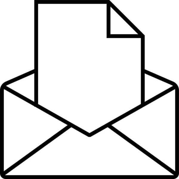 Ícone Envelope Mail Directmail Estilo Esboço —  Vetores de Stock