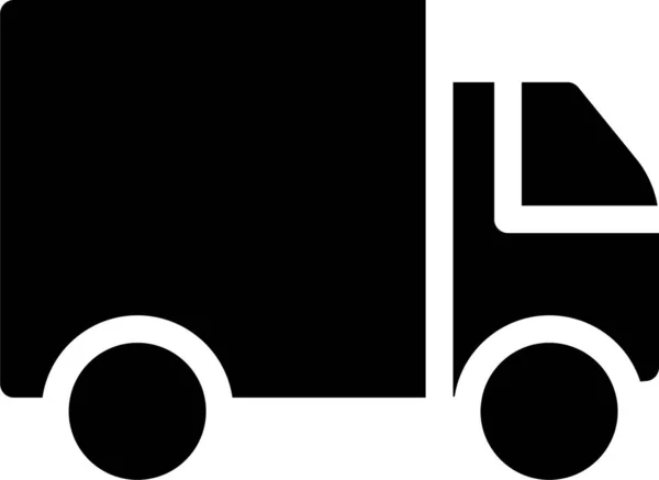 Ícone Viagem Caminhão Automóvel Estilo Sólido —  Vetores de Stock