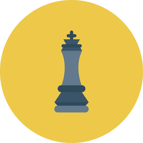 Επιχειρηματική Στρατηγική Εικονίδιο Σκάκι Επίπεδη Στυλ — Διανυσματικό Αρχείο