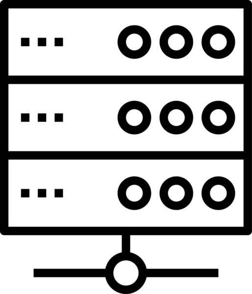 Icona Della Rete Archiviazione Server — Vettoriale Stock