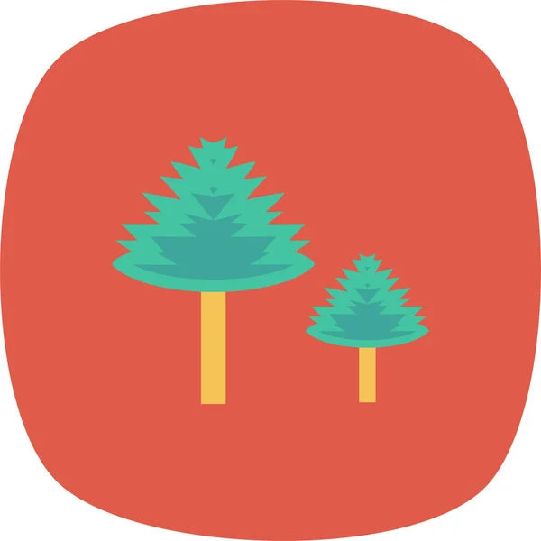 Jardin Nature Arbre Icône Dans Style Badge — Image vectorielle