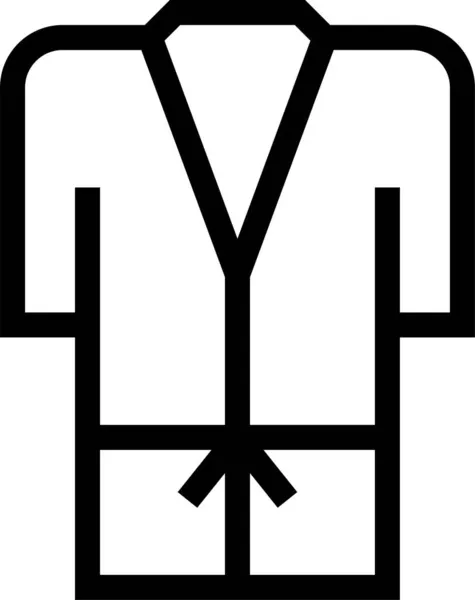 Значок Кікбоксингу Дзюдо Карате Контурному Стилі — стоковий вектор