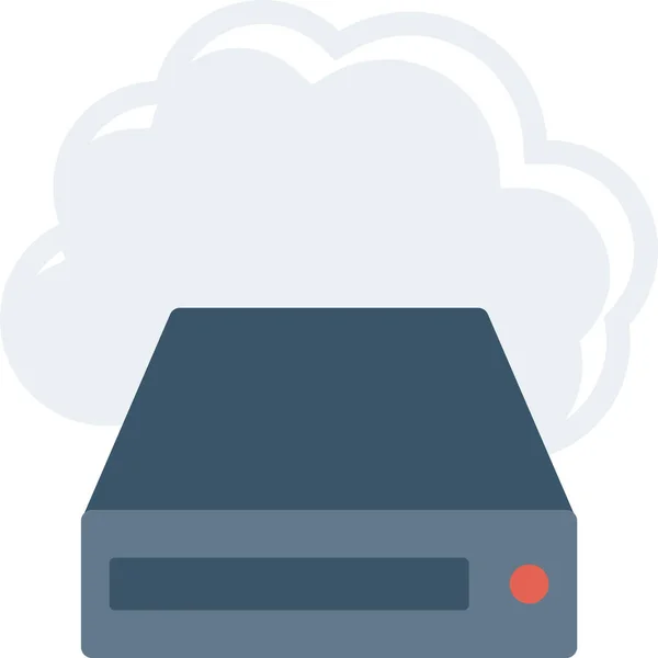 Ikona Urządzenia Chmurze Płaskim Stylu — Wektor stockowy