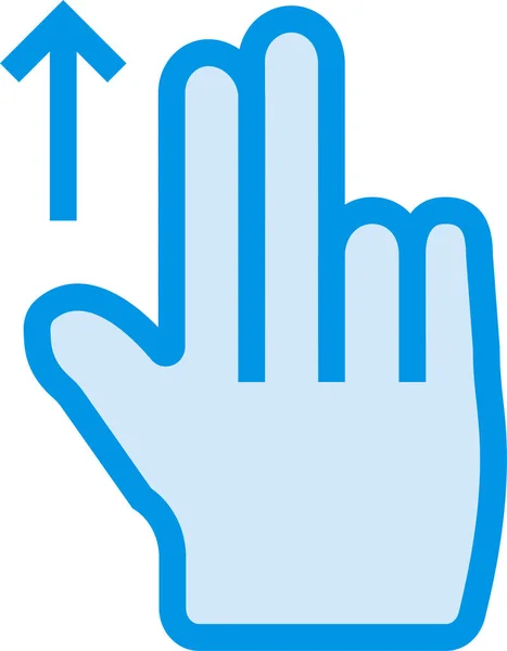 Fingergesten Schiebe Symbol Outline Stil — Stockvektor
