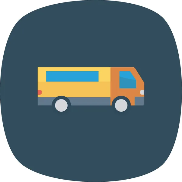 Auto Passenger Trailer Icon Flat Style — Stock Vector