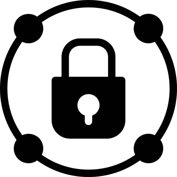 Μπλοκ Κλειδωμένο Εικονίδιο Φάκελο Lockedfolder Στερεό Στυλ — Διανυσματικό Αρχείο