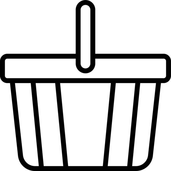 外型购物篮容器图标 — 图库矢量图片