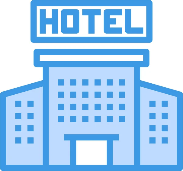 Vakantie Hotel Service Icoon Gevulde Outline Stijl — Stockvector