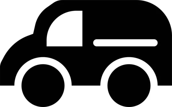 Auto Leveren Logistiek Icoon Solide Stijl — Stockvector