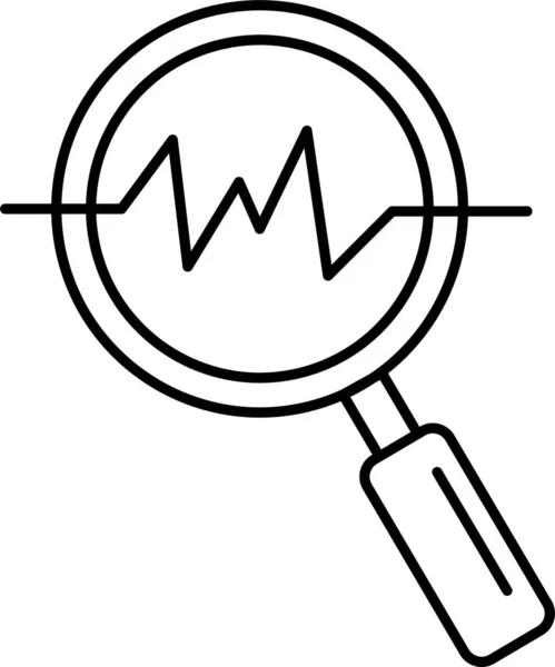 Analýza Ikony Obchodního Grafu Stylu Osnovy — Stockový vektor