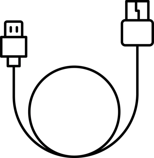 Connector Kabel Draad Icoon — Stockvector