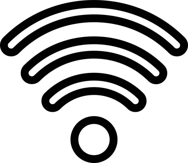 Connettività Icona Del Telefono Internet Stile Contorno — Vettoriale Stock