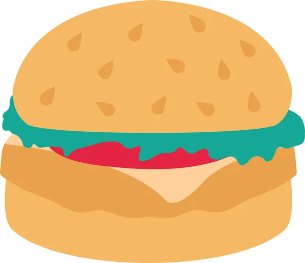 Hamburguesa Icono Comida Rápida — Vector de stock