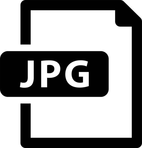 Image Fichier Icône Jpg Dans Style Solide — Image vectorielle