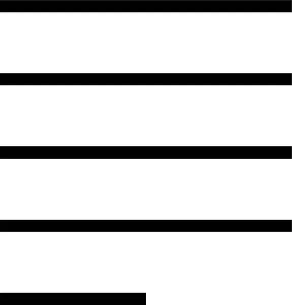 Uitlijnen Rechtvaardigen Paragraaf Pictogram Contouren Stijl — Stockvector