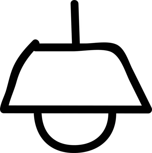 Bulblamp Decoration Desklight Icon Handdrawn Style — Stock Vector